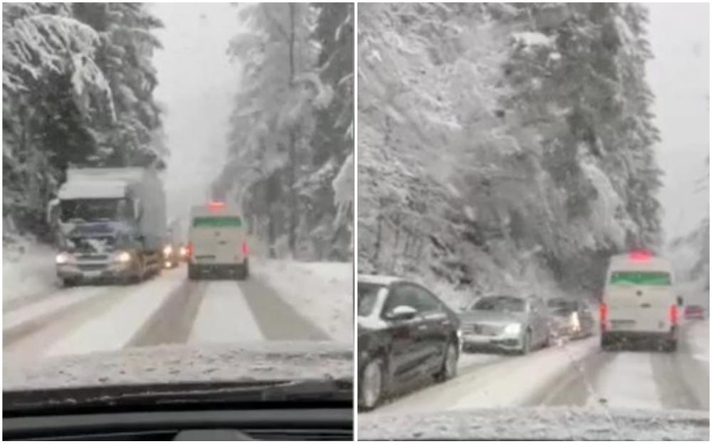 Saobraćajni kolaps na Karauli: Kamioni proklizali, automobili se jedva probijaju