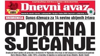 U današnjem "Dnevnom avazu" čitajte: Opomena i sjećanje