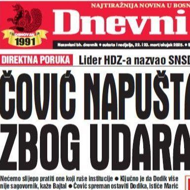 U dvobroju "Dnevnog avaza" čitajte kako je Čović "otpisao" Dodika zbog udara na BiH