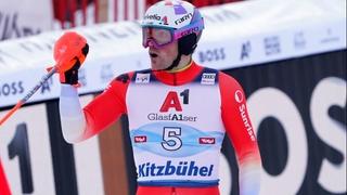 Swiss skier Yule beats Ryding to win slalom in Kitzbuehel