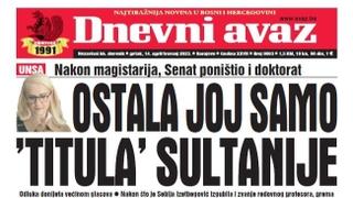 Danas u "Dnevnom avazu" čitajte: Ostala joj samo "titula" Sultanije