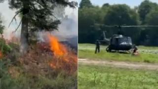 Helikopter OS BiH gasi požar kod Konjuha