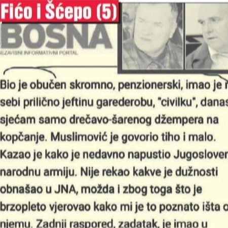 Senad Avdić među prvima otkrio izdaju: Muslimović je 1991. godine napisao krivičnu prijavu protiv Dragana Vikića jer je kod Bileće Specijalna jedinica zaplijenila četnički konvoj naoružanja