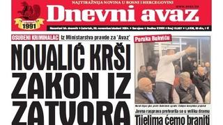 U današnjem "Dnevnom avazu" čitajte kako Novalić krši Zakon iz zatvora