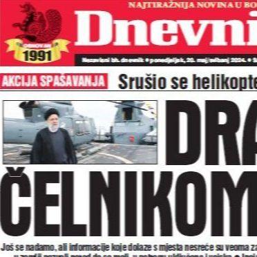 U današnjem "Dnevnom avazu" čitajte: Drama s čelnikom Irana