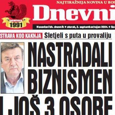 U današnjem "Dnevnom avazu" čitajte: Nastradali biznismen i još 3 osobe