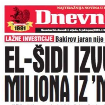 U današnjem "Dnevnom avazu" čitajte: El - Šidi izvukao 72 miliona iz "Magrosa"