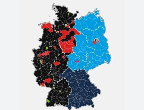 CDU - crno, AfD - svijetlo plava  - Avaz