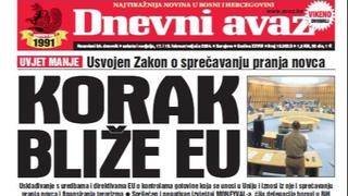 U dvobroju "Dnevnog avaza" čitajte: Korak bliže EU