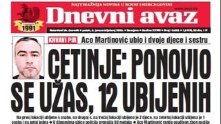 U današnjem "Dnevnom avazu" čitajte o užasu na Cetinju, 12 ubijenih