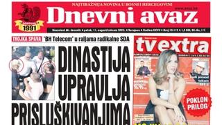 U današnjem "Dnevnom avazu" čitajte: Dinastija upravlja prisluškivanjima