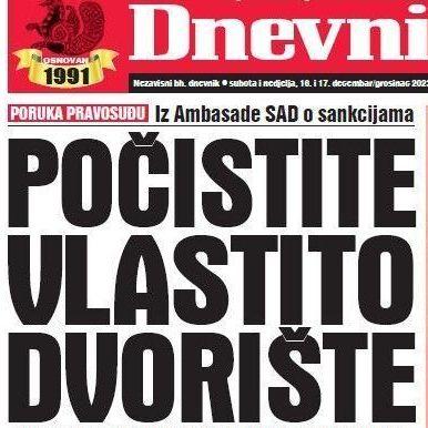 U dvobroju "Dnevnog avaza" čitajte: Počistite vlastito dvorište