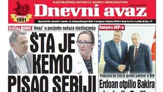 U današnjem "Dnevnom avazu" čitajte: Šta je Kemo pisao Sebiji