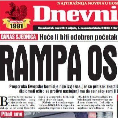 Danas u "Dnevnom avazu" čitajte: Rampa ostaje?!