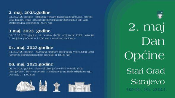 Program obilježavanja Dana Općine Stari Grad traje od 02.05. do 06.05.2023. godine. - Avaz