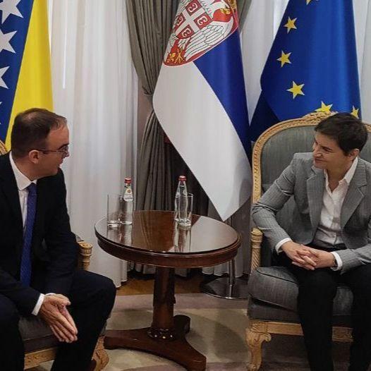 Brnabić i Vranješ: Zajedno raditi na jačanju saradnje BiH i Srbije