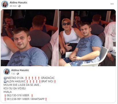 Objava Aldine Huskić na Facebooku  - Avaz