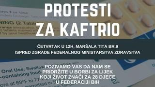 Udruženje za cističnu fibrozu BiH danas protestuje ispred zgrade Ministarstva zdravstva FBiH