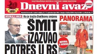 U dvobroju "Dnevnog avaza" čitajte: Šmit izazvao potres u RS