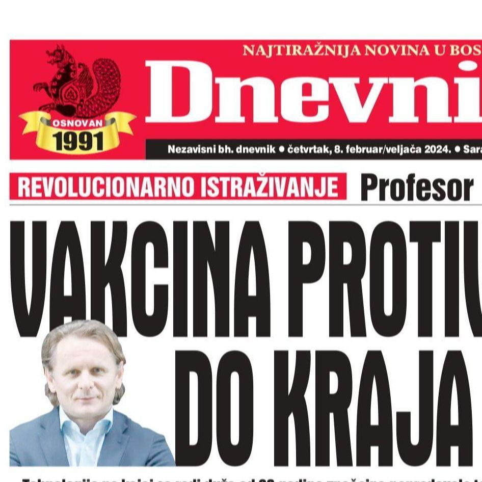 U današnjem "Dnevnom avazu" čitajte: Vakcina protiv tumora do kraja decenije