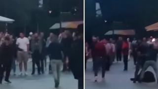 Video / Pogledajte snimak haosa u Ferhadiji: Muškarci se tuku dok šetači prolaze, jedan ostao ležati na ulici