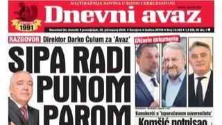 U današnjem "Dnevnom avazu" čitajte: SIPA radi punom parom