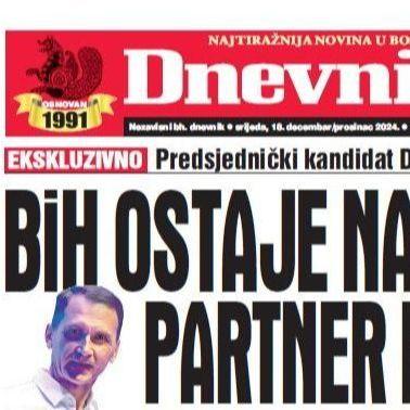 U današnjem "Dnevnom avazu" čitajte ekskluzivni razgovor s Draganom Primorcem: BiH ostaje najvažniji partner Hrvatske