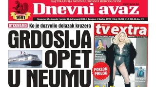 U današnjem "Dnevnom avazu" čitajte: Grdosija opet u Neumu