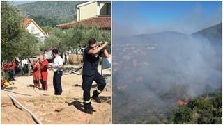 Foto / Vatrogasci drugi dan gasili požar na brdu Križevac, sve otežavao vjetar i nepristupačan teren