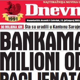 U današnjem "Dnevnom avazu" čitajte: Bankama milioni od pacijenata