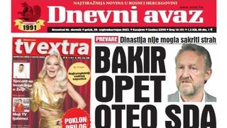 U današnjem "Dnevnom avazu“ čitajte: Bakir opet oteo SDA