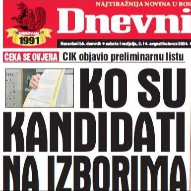 U dvobroju "Dnevnog avaza" čitajte: Ko su kandidati na izborima