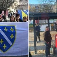 Žene iz Bugojna se fotografisale u parku u Banjoj Luci sa zastavom Republike BiH: Intervenirala policija, jednoj ženi pozlilo