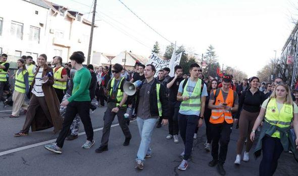 Studenti na protestima - Avaz