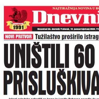 U današnjem "Dnevnom avazu" čitajte: Uništili 60 dokaza prisluškivanja