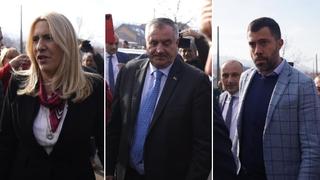 Željka Cvijanović, Radovan Višković i Igor Dodik zajedno stigli u Sud BiH