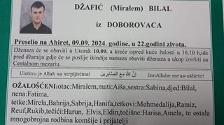 U Gračanici stradao Bilal Džafić iz Doborovaca: Danas će mu se klanjati dženaza