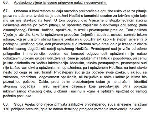 Jasno obrazloženje drugostepene presud - Avaz