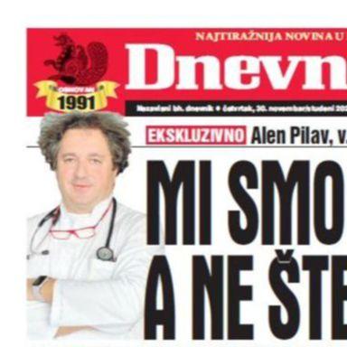 Danas u "Dnevnom avazu" čitajte: Mi smo bolnica, a ne štedionica!