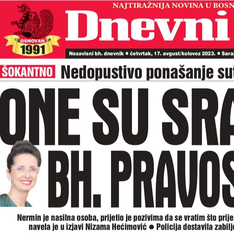 U današnjem izdanju "Dnevnog avaza" čitajte: One su sramota bh. pravosuđa