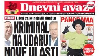 U dvobroju "Dnevnog avaza" čitajte: Kriminal na udaru nove vlasti