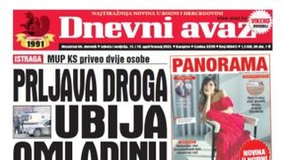 U dvobroju "Dnevnog avaza" čitajte: Prljava droga ubija omladinu 