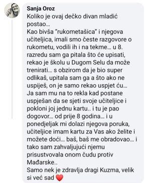 Komentar Kuzmanovićeve učiteljice - Avaz