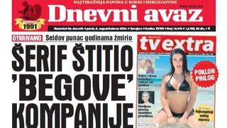 U današnjem "Dnevnom avazu" čitajte: Šerif štitio "Begove" kompanije