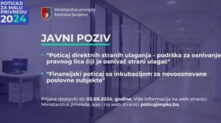 Ministarstvo privrede KS objavilo još dva javna poziva za poticaje razvoju male privrede
