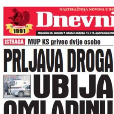 U dvobroju "Dnevnog avaza" čitajte: Prljava droga ubija omladinu 