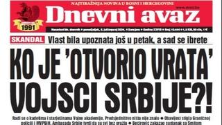 Danas u "Dnevnom avazu" čitajte: Ko je "otvorio vrata" Vojsci Srbije?!