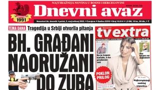 Danas u "Dnevnom avazu" čitajte: Bh. građani naoružani do zuba