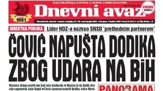 U dvobroju "Dnevnog avaza" čitajte kako je Čović "otpisao" Dodika zbog udara na BiH