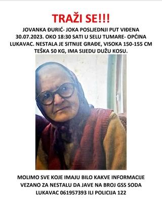 U Tumarama kod Lukavca se traga za Jovankom Đurić